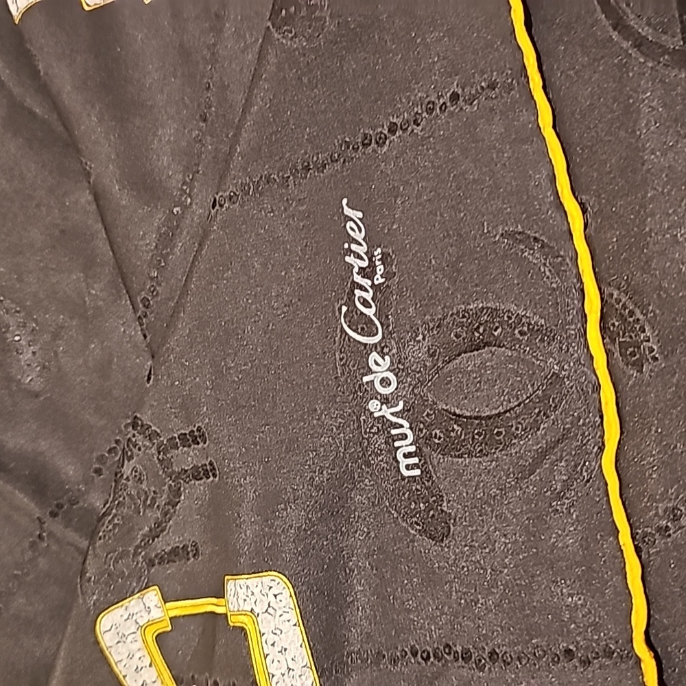 CARTIER 100% Silk Scarf EUC - Picture 2 of 11